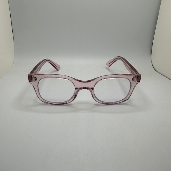 NWT Caddis Readers - Bixby "Compact" in Polished Clear Pink - 0.0x magnification - Picture 2 of 7